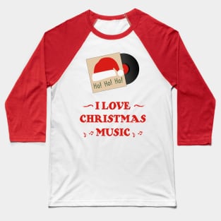 Christmas Music Ho Ho Ho | Santa Hat Baseball T-Shirt